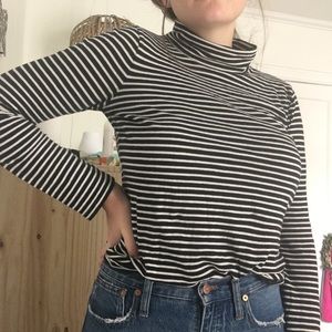 J Crew Striped Turtleneck